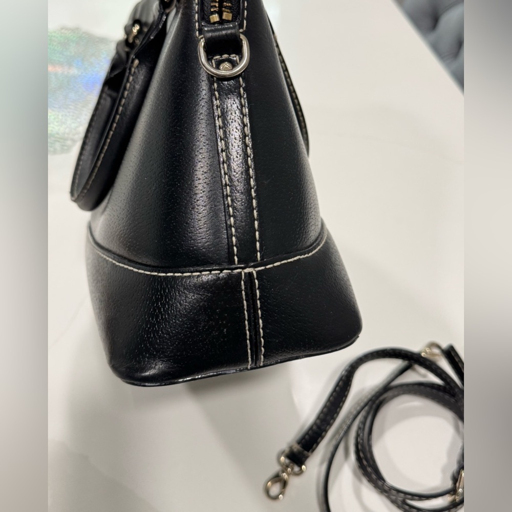 kate spade Black Pebbled Leather Satchel with Removable Strap - Picture 5 of 5